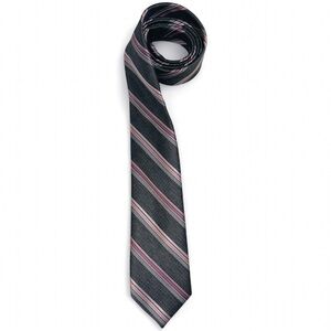 Protocol Pink & Grey Diagonal Striped Tie